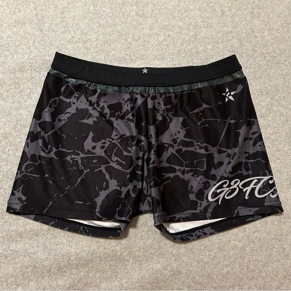 Cheer Athletics Shorts by Rebel Athletic Size Adult Small Grey Black G3FCA2A